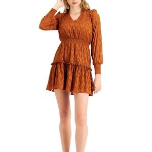 Vintage Style Ruffled Mini Dress